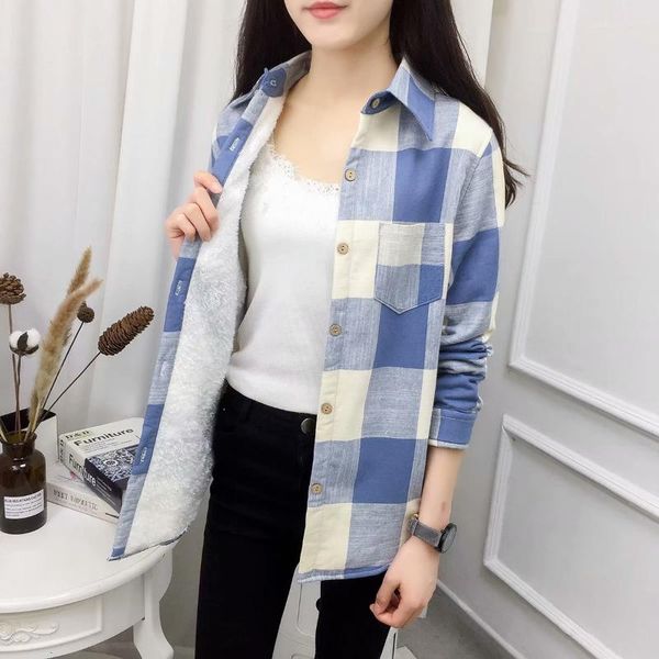 women's blouses & shirts winter velvet thick warm blouse women striped office shirt female long sleeve lady cotton outwear plus size, White
women's blouses & shirts winter velvet thick warm blouse women striped office shirt female long sleeve lady cotton outwear plus size, White