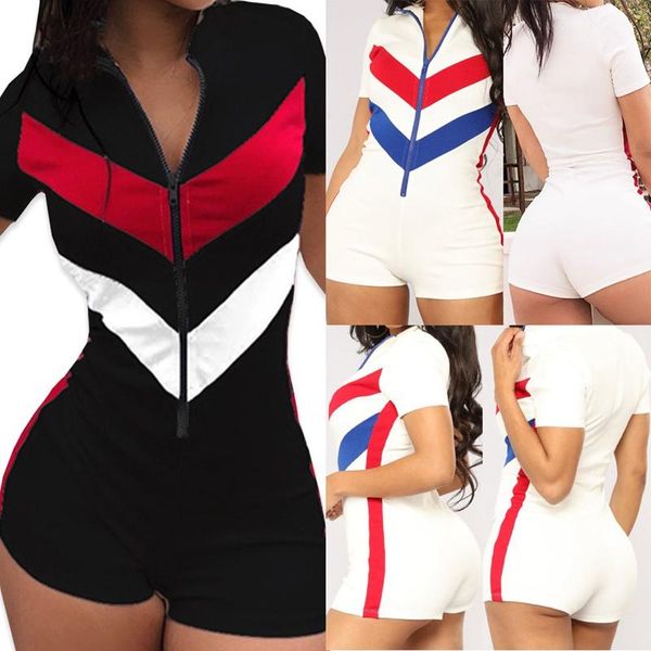 women's jumpsuits & rompers 2021 short sleeve summer ladies bodycon costume zippers women playsuits deep v-neck solid casual, Black;white
women's jumpsuits & rompers 2021 short sleeve summer ladies bodycon costume zippers women playsuits deep v-neck solid casual, Black;white
