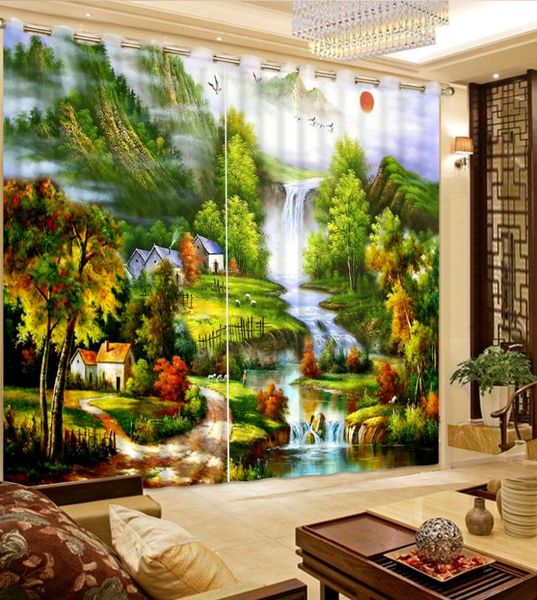 curtain & drapes classic home decor 3d custom oil painting sunrise rural nature landscape bed room living el cortinas
curtain & drapes classic home decor 3d custom oil painting sunrise rural nature landscape bed room living el cortinas
