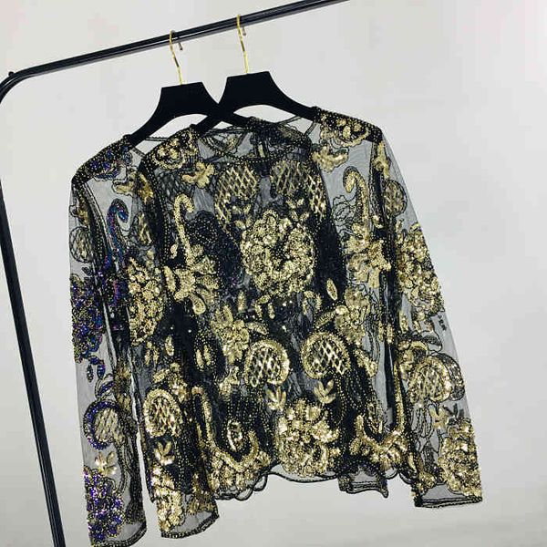 women's blouses & shirts women mesh hollow out splicing nail beading flowers pullover shirt female slim long sleeve blouse la, White
women's blouses & shirts women mesh hollow out splicing nail beading flowers pullover shirt female slim long sleeve blouse la, White