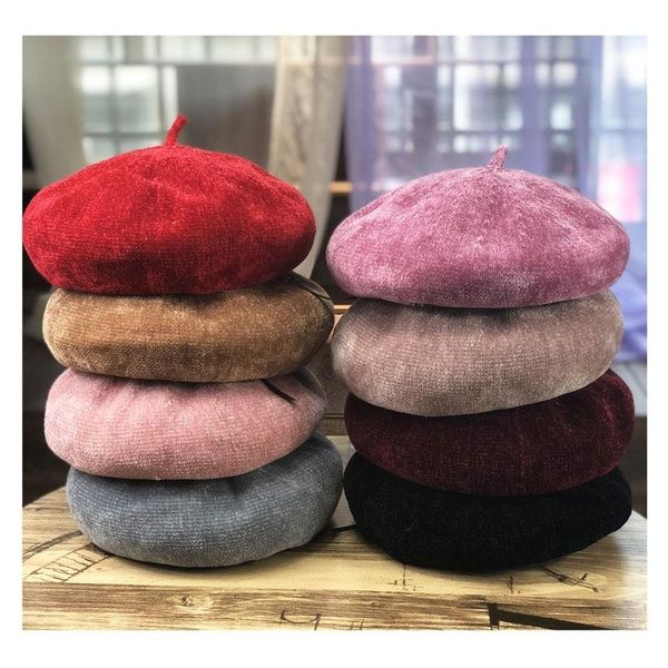beanies women's artist french style beret hats teenage girls wool mushroom designer hat solid color pink purple baret flat barrette
beanies women's artist french style beret hats teenage girls wool mushroom designer hat solid color pink purple baret flat barrette