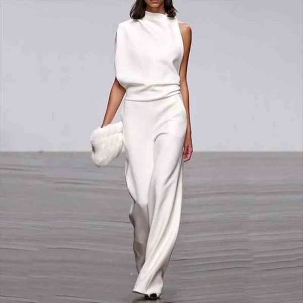elegant jumpsuits summer women one shoulder wide leg jumpsuit long pants loose plus size office overalls, Black;white
elegant jumpsuits summer women one shoulder wide leg jumpsuit long pants loose plus size office overalls, Black;white