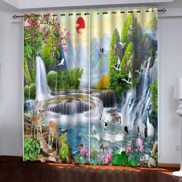 curtain & drapes beautiful landscape waterfall custom 3d green animal flower po curtains blackout shade window
curtain & drapes beautiful landscape waterfall custom 3d green animal flower po curtains blackout shade window