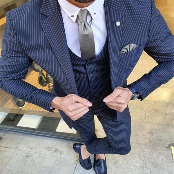 pinstripe men suits 3 pieces custom made wedding est lapel cotton handsome business coat+pant+vest men's & blazers, White;black
pinstripe men suits 3 pieces custom made wedding est lapel cotton handsome business coat+pant+vest men's & blazers, White;black