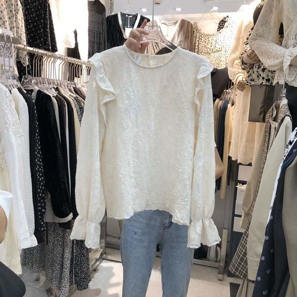 south korea 2021 early autumn clear color trend floured edge show slim age glass yarn embroidery sweet blouse female women's blouses &, White
south korea 2021 early autumn clear color trend floured edge show slim age glass yarn embroidery sweet blouse female women's blouses &, White