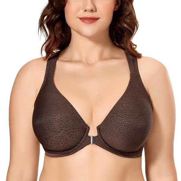 bras women's plunge racerback underwire support unlined front closure plus size full coverage, Red;black
bras women's plunge racerback underwire support unlined front closure plus size full coverage, Red;black