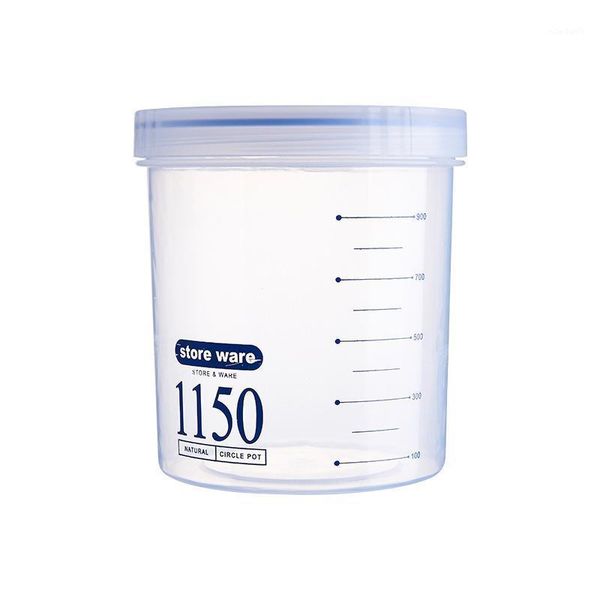 storage bottles & jars wsfs kitchen food bottle with lid sealed large capacity cereal tea box transparent plastic can blue 1150
