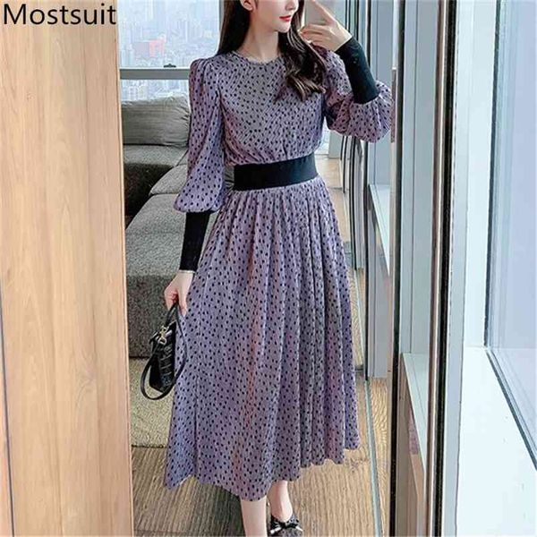 spring dot printed women long dress full sleeve o-neck pleated dresses elegant fashion party vestidos femme 210513, Black;gray
spring dot printed women long dress full sleeve o-neck pleated dresses elegant fashion party vestidos femme 210513, Black;gray
