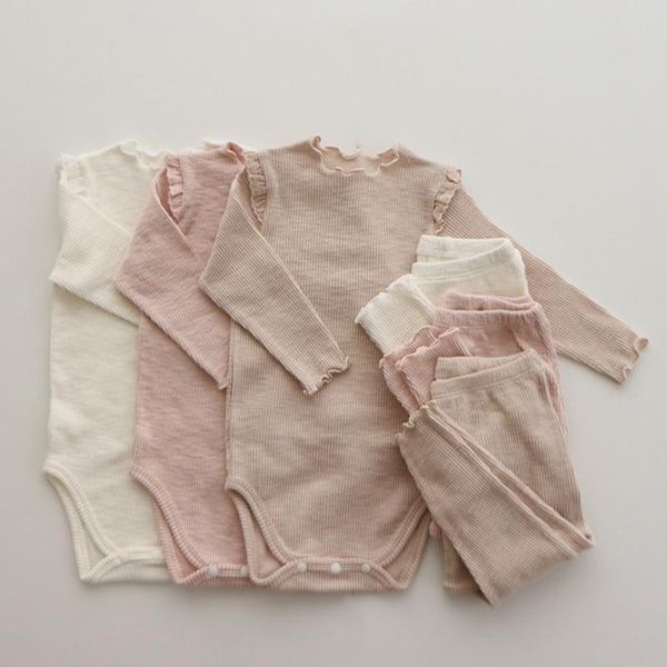 clothing sets spring toddler baby romper suit long sleeves jumpsuit+pants 2pcs solid color cute ruffle infant girl clothes set, White
clothing sets spring toddler baby romper suit long sleeves jumpsuit+pants 2pcs solid color cute ruffle infant girl clothes set, White