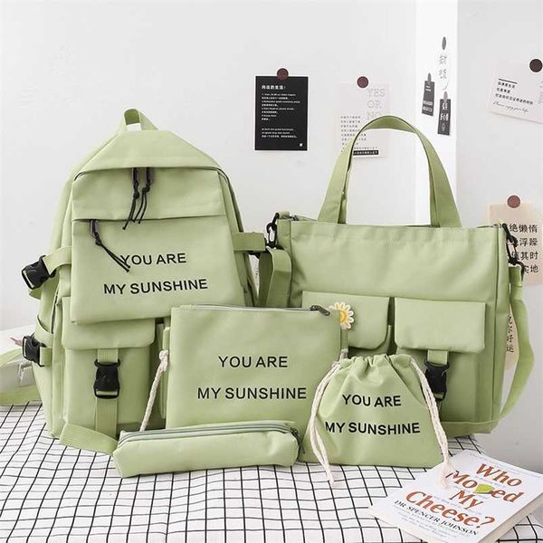 5piece set kawaii schoolbags for teenage girls women backpack canvas travel back pack student notebook bookbags schoolbag 211018
5piece set kawaii schoolbags for teenage girls women backpack canvas travel back pack student notebook bookbags schoolbag 211018