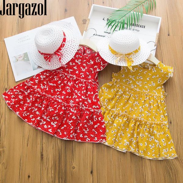 jargazol summer flower girls dresses with hat sleelveless princess costume little girl chiffon dress elegant cute korean clothes girl's, Red;yellow
jargazol summer flower girls dresses with hat sleelveless princess costume little girl chiffon dress elegant cute korean clothes girl's, Red;yellow
