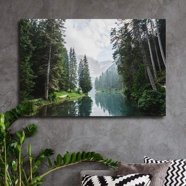 paintings modern prints painting home decor 1 piece clear lake and mountain in the forest canvas poster wall art natural scenery pictures
paintings modern prints painting home decor 1 piece clear lake and mountain in the forest canvas poster wall art natural scenery pictures