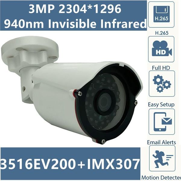 cameras 940nm invisible light sony imx307+3516ev200 ip camera h.265 low illumination 3mp 2304*1296 irc infrared xmeye onvif p2p
cameras 940nm invisible light sony imx307+3516ev200 ip camera h.265 low illumination 3mp 2304*1296 irc infrared xmeye onvif p2p