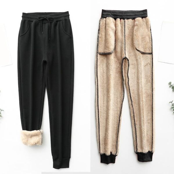 women's pants & capris women winter warm long fleece thick trousers solid plus size elastic lace-up casual gym sweatpants, Black;white
women's pants & capris women winter warm long fleece thick trousers solid plus size elastic lace-up casual gym sweatpants, Black;white