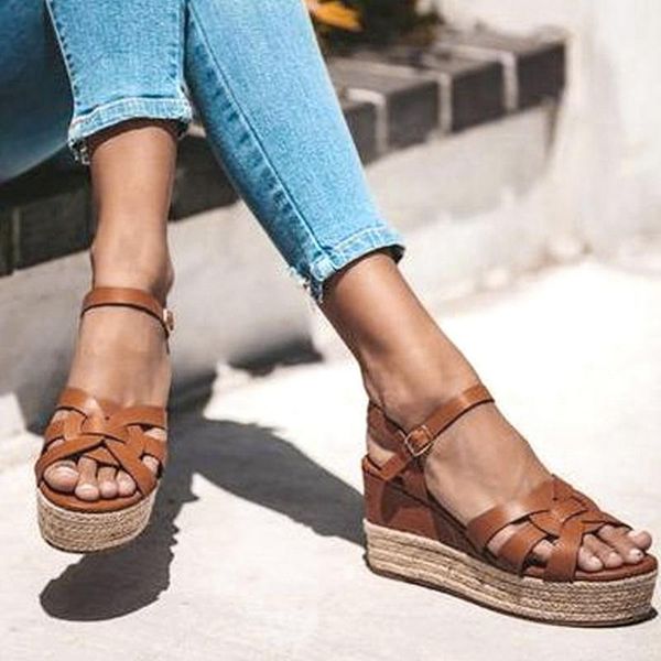 platform wedges sandals shoes women leather high heels summer nice chaussures femme plus size 53, Black
platform wedges sandals shoes women leather high heels summer nice chaussures femme plus size 53, Black