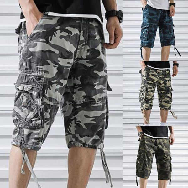 men's shorts cargo summer breeches casual short pants men camouflage print knee length streetwear, White;black
men's shorts cargo summer breeches casual short pants men camouflage print knee length streetwear, White;black