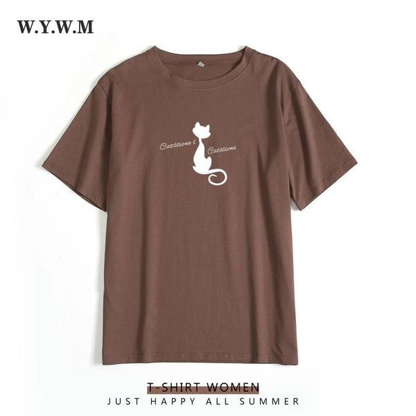 summer letter cartoon printed tshirts women korean harajuku cute cat silhouettes graphic tee loose short sleeve female women's t-shirt, White
summer letter cartoon printed tshirts women korean harajuku cute cat silhouettes graphic tee loose short sleeve female women's t-shirt, White