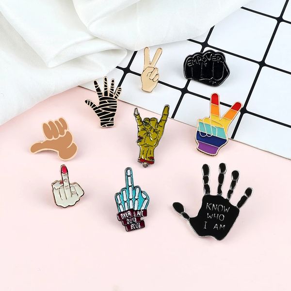 punk hand metal pins brooches ok yeah good rock finger signal enamel pin badges various gestures jewelry for women men kids gift, Blue
punk hand metal pins brooches ok yeah good rock finger signal enamel pin badges various gestures jewelry for women men kids gift, Blue