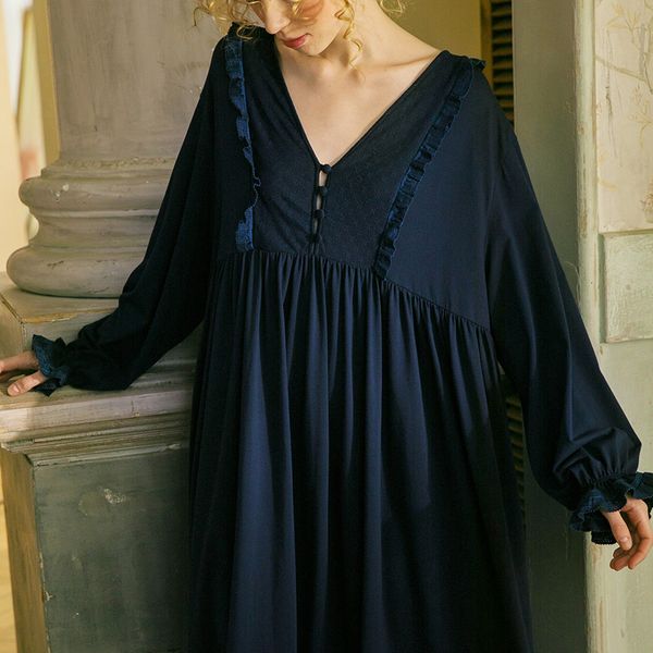new women lolita dress deep blue princess sleepshirts vintage stringy selvedge nightgowns.victorian nightdress lounge sleepwear, Black;red
new women lolita dress deep blue princess sleepshirts vintage stringy selvedge nightgowns.victorian nightdress lounge sleepwear, Black;red