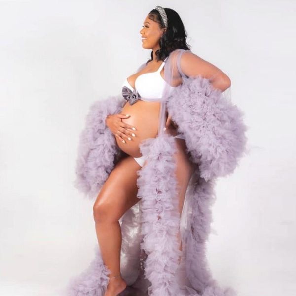 plus size tulle maternity robe po shoot outfits for black women custom made pregnancy clothes ruffles dress casual dresses, Black;gray
plus size tulle maternity robe po shoot outfits for black women custom made pregnancy clothes ruffles dress casual dresses, Black;gray
