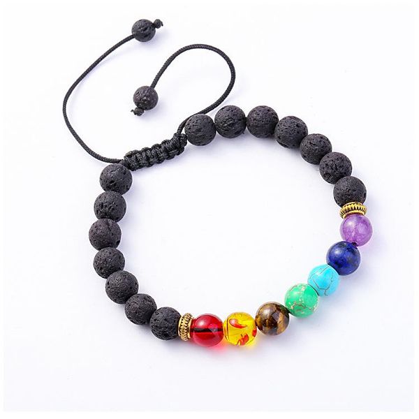 seven chakra bracelet hand-woven volcanic stone men's yoga tiger eye 3pcs/lot beaded, strands, Black
seven chakra bracelet hand-woven volcanic stone men's yoga tiger eye 3pcs/lot beaded, strands, Black