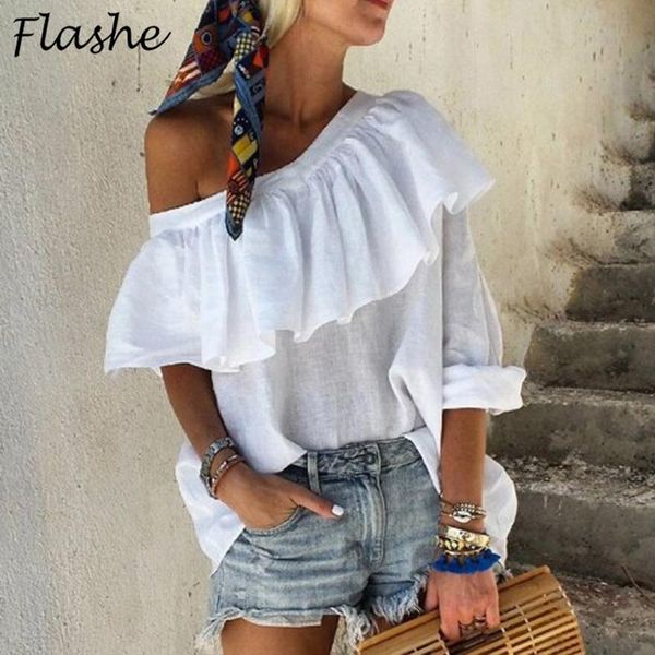 elegant skew collar long sleeve shirt women office lady summer tee ruffle casual solid t shirts s-2xl women's t-shirt, White
elegant skew collar long sleeve shirt women office lady summer tee ruffle casual solid t shirts s-2xl women's t-shirt, White