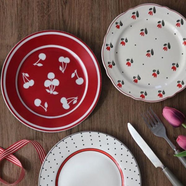 dishes & plates korean ins household kitchen small red flower cherry plate ceramic tableware home dessert disc cake
dishes & plates korean ins household kitchen small red flower cherry plate ceramic tableware home dessert disc cake
