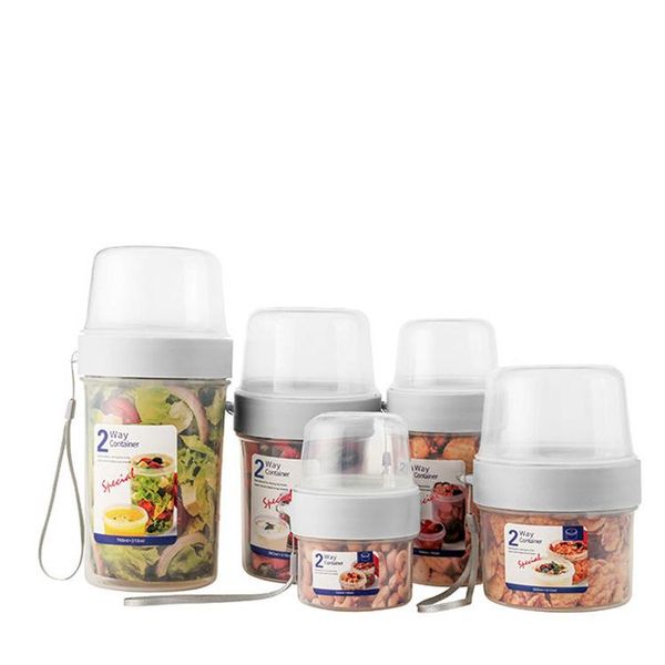 storage bottles & jars lock double-decker box portable yogurt salad fruit plastic sealed can lunch snack food supplement
storage bottles & jars lock double-decker box portable yogurt salad fruit plastic sealed can lunch snack food supplement