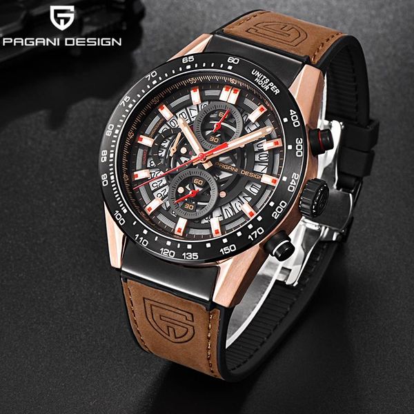 wristwatches pagani design mens watch military sports wristwatch leather strap quartz waterproof clock relogio masculino, Slivery;brown
wristwatches pagani design mens watch military sports wristwatch leather strap quartz waterproof clock relogio masculino, Slivery;brown