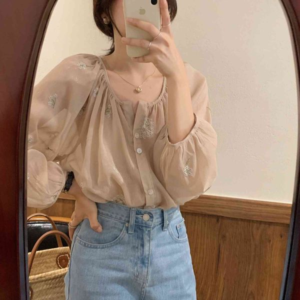 comelelegant summer korean style sun protection shirt dimensional flower embroidery blouses women loose 210515, White
comelelegant summer korean style sun protection shirt dimensional flower embroidery blouses women loose 210515, White