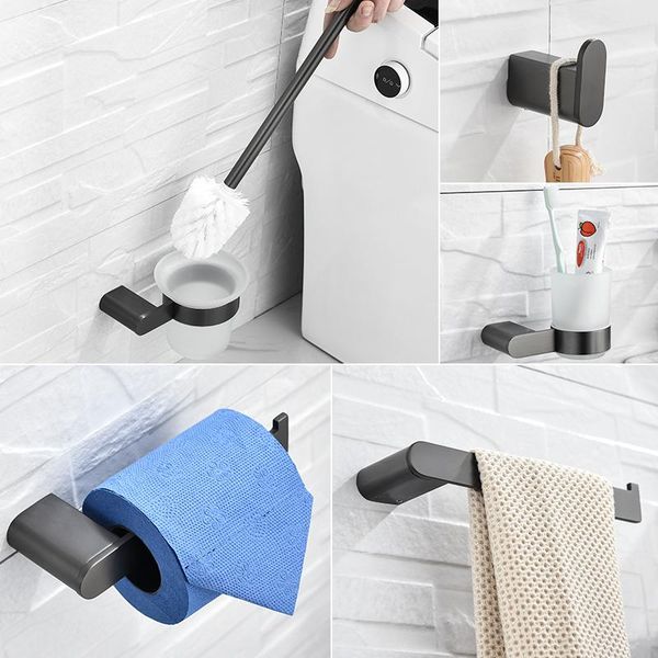 bath accessory set stainless steel brushed gray toilet paper holder towel bar robe hook ring tooth brush
bath accessory set stainless steel brushed gray toilet paper holder towel bar robe hook ring tooth brush