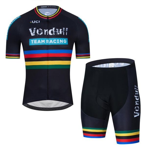 racing sets 2021 vendull cycling jersey set breathable bicycle clothing riding bike clothes short sleeve sports ropa ciclismo, Black;blue
racing sets 2021 vendull cycling jersey set breathable bicycle clothing riding bike clothes short sleeve sports ropa ciclismo, Black;blue