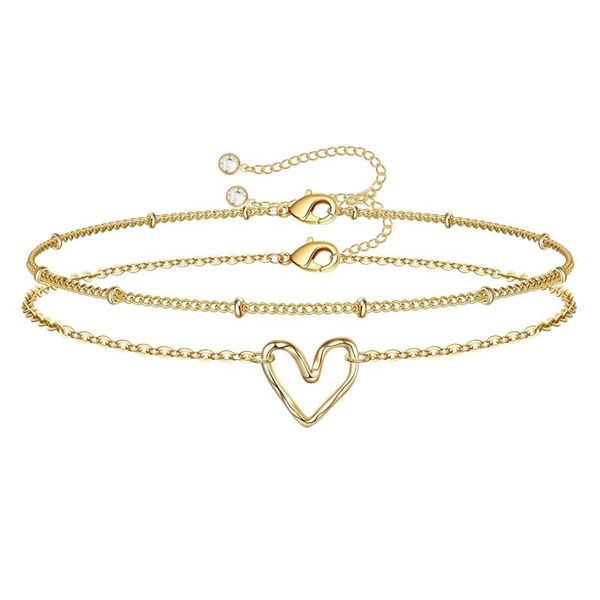 link, chain 2pcs/set minimalist 14 k gold color small love friendship charm bracelets bangles jewelry link for women, Black
link, chain 2pcs/set minimalist 14 k gold color small love friendship charm bracelets bangles jewelry link for women, Black