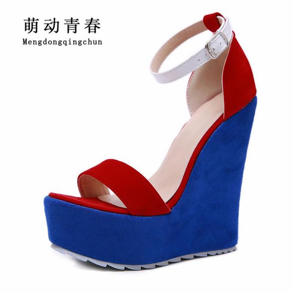 buckle open toe wedges sandals 15cm high-heeled shoes 6cm platform ankle strap summer pumps ladies catwalk show, Black
buckle open toe wedges sandals 15cm high-heeled shoes 6cm platform ankle strap summer pumps ladies catwalk show, Black