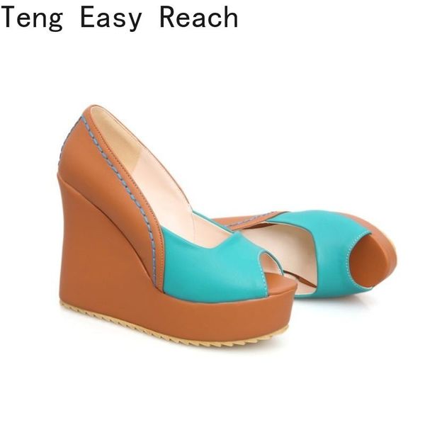 dress shoes women's sandals summer style mixed colors high heel wedge fish mouth waterproof platform shoe plus size 34-43, Black
dress shoes women's sandals summer style mixed colors high heel wedge fish mouth waterproof platform shoe plus size 34-43, Black