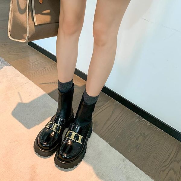boots 2021 fall/winter metal decoration elastic skinny short korean style simple, Black
boots 2021 fall/winter metal decoration elastic skinny short korean style simple, Black