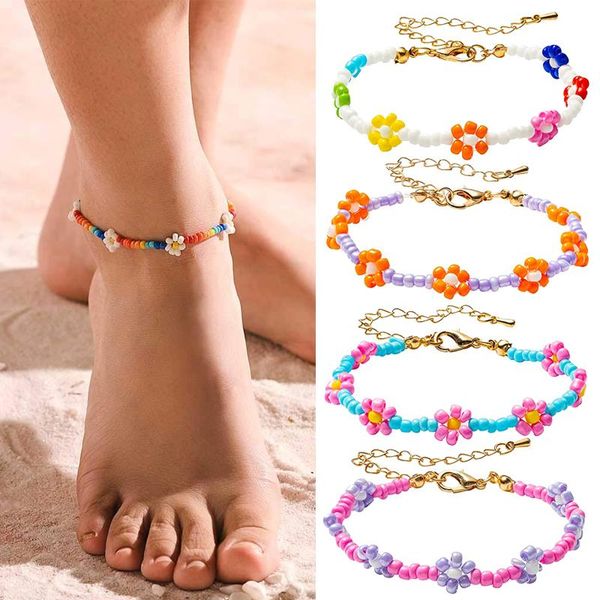 anklets korean cute flower anklet bracelet women 2021 fashion colorful seed beads chain charm on the leg boho wristband jewelry, Red;blue
anklets korean cute flower anklet bracelet women 2021 fashion colorful seed beads chain charm on the leg boho wristband jewelry, Red;blue