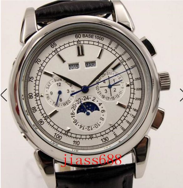 super complication timepiece 5270g automatic mens watch moon phase complicated silver perpetual calendar watches black leather, Slivery;brown
super complication timepiece 5270g automatic mens watch moon phase complicated silver perpetual calendar watches black leather, Slivery;brown