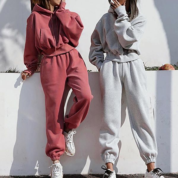 women's tracksuits two pieces set tracksuit woman fleece sweater outfits warm chandal ropa de mujer sports female suits hoodies pants, Gray
women's tracksuits two pieces set tracksuit woman fleece sweater outfits warm chandal ropa de mujer sports female suits hoodies pants, Gray
