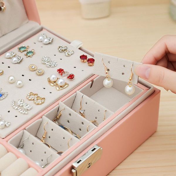 lockable jewelry box, princess european style korean wooden earrings, simple double storage boxes & bins
lockable jewelry box, princess european style korean wooden earrings, simple double storage boxes & bins