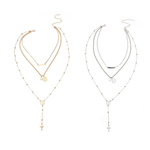 fashion charm cross layered pendant wedding vintage alloy long adjustable chain 60cm thin glossy necklace necklaces, Silver
fashion charm cross layered pendant wedding vintage alloy long adjustable chain 60cm thin glossy necklace necklaces, Silver