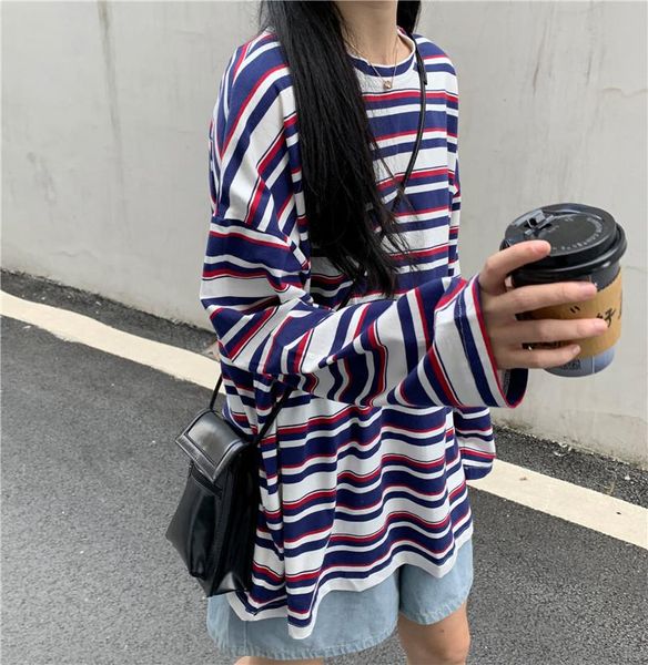 maternity & tees rainbow striped 2021 spring long-sleeved loose round collar knitting t-shirt plus size pregnant women cotton, White
maternity & tees rainbow striped 2021 spring long-sleeved loose round collar knitting t-shirt plus size pregnant women cotton, White