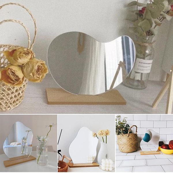 mirrors sweet style makeup mirror irregular acrylic decorative with wooden base home bedroom ornament ye-
mirrors sweet style makeup mirror irregular acrylic decorative with wooden base home bedroom ornament ye-