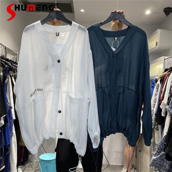 women's jackets woman loose v-neck single breasted letter print thin long sleeve tunics coats summer 2021 drawstring sun protective clo, Black;brown
women's jackets woman loose v-neck single breasted letter print thin long sleeve tunics coats summer 2021 drawstring sun protective clo, Black;brown