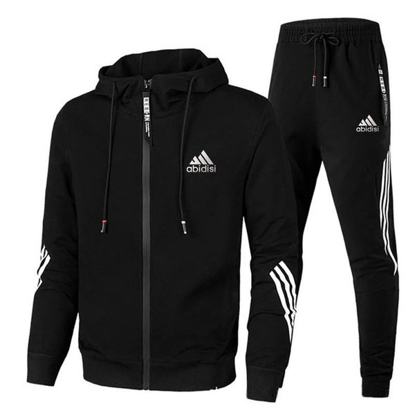 men's tracksuits 2021 spring and autumn brand fashion two-piece striped sportswear hooded outdoor sports pants track suit, Gray
men's tracksuits 2021 spring and autumn brand fashion two-piece striped sportswear hooded outdoor sports pants track suit, Gray