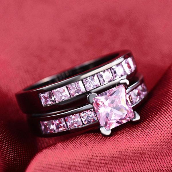 wedding rings yayi fashion women's jewelry ring pink zircon black engagement set party gift, Slivery;golden
wedding rings yayi fashion women's jewelry ring pink zircon black engagement set party gift, Slivery;golden