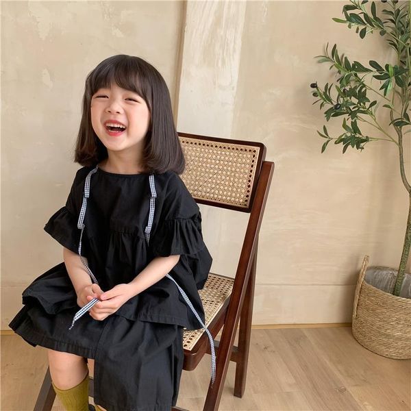 clothing sets 2021 summer girl irregular short sleeve suit personality cotton loose casual children round neck korean two piece set, White
clothing sets 2021 summer girl irregular short sleeve suit personality cotton loose casual children round neck korean two piece set, White