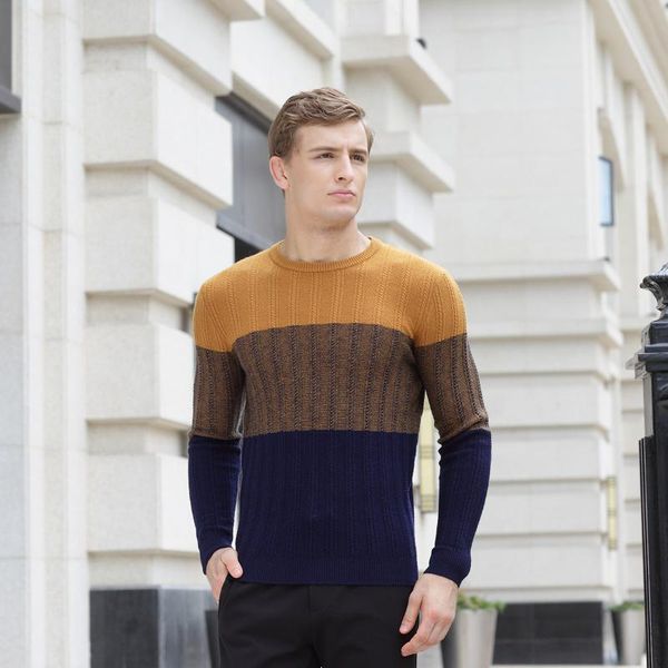 men's sweaters jinju 100% wool crewneck sweater slim fit casual long sleeve color contrast lattice stripe pullover warm and comfortable, White;black
men's sweaters jinju 100% wool crewneck sweater slim fit casual long sleeve color contrast lattice stripe pullover warm and comfortable, White;black
