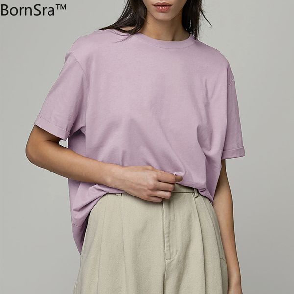 bornsra shirt womens 2021 summer new loose and versatile basic cotton bottoming men and women couple, White
bornsra shirt womens 2021 summer new loose and versatile basic cotton bottoming men and women couple, White