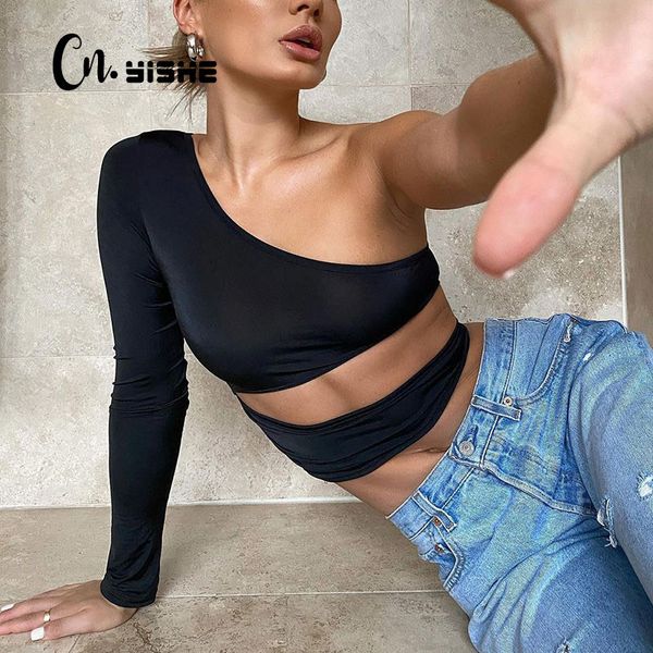 cnyishe women t-shirt long sleeve one shoulder ladies bodycon casual skinny t shirt hollow out shirts women tee blusas 210419, White
cnyishe women t-shirt long sleeve one shoulder ladies bodycon casual skinny t shirt hollow out shirts women tee blusas 210419, White